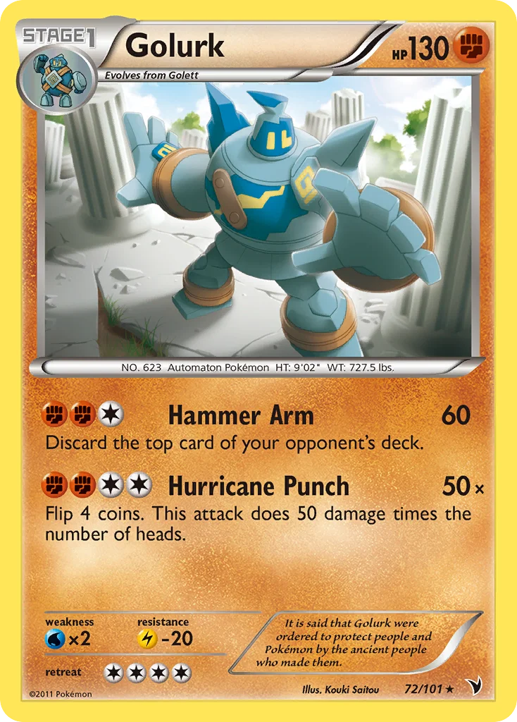 Golurk Pokemon card