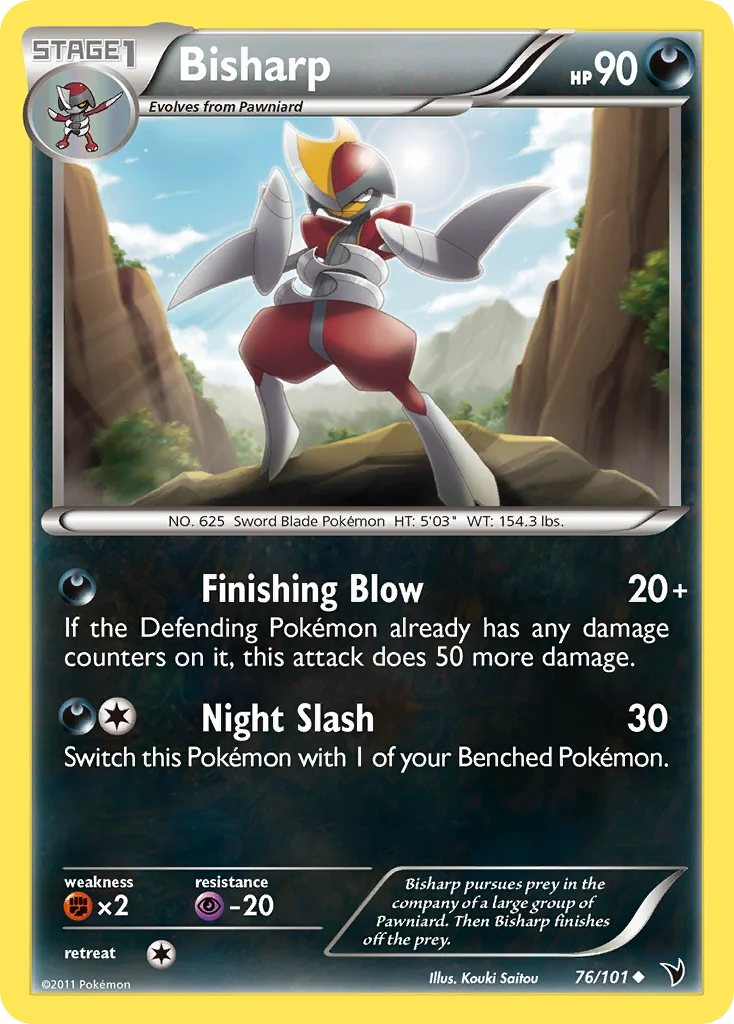 Bisharp Pokemon card
