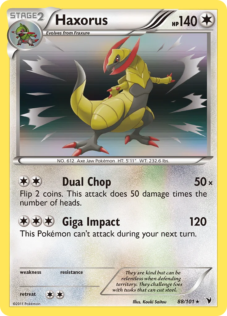 Haxorus Pokemon card