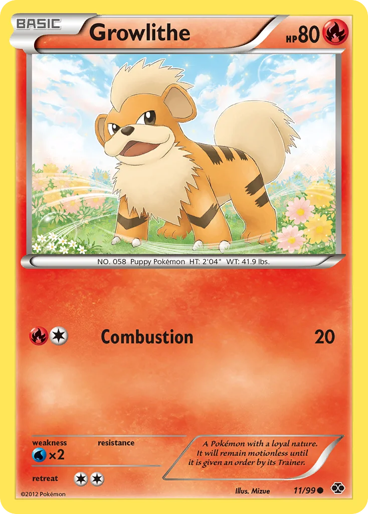 Growlithe Pokemon card
