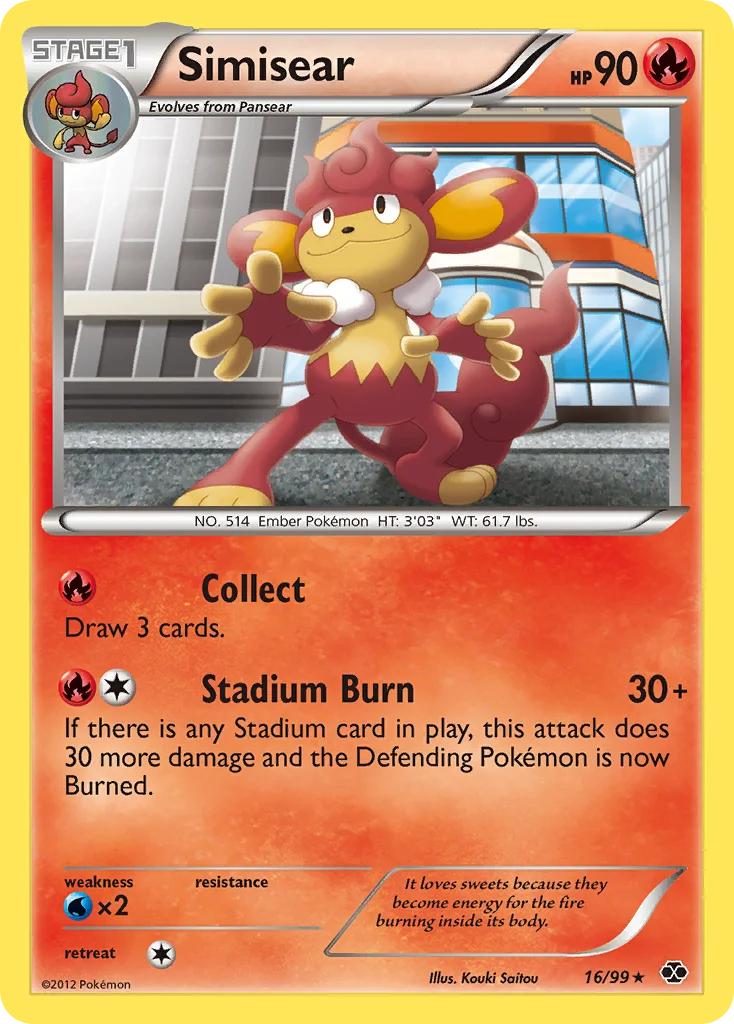 Simisear Pokemon card