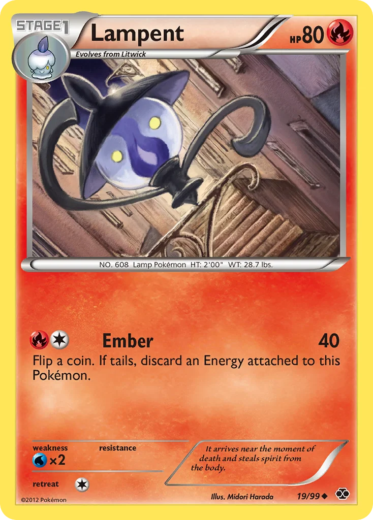 Lampent Pokemon card