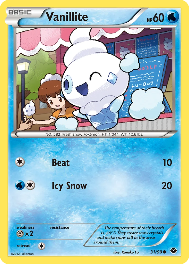 Vanillite Pokemon card