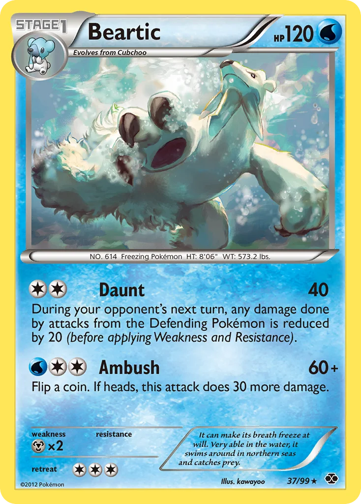 Beartic Pokemon card