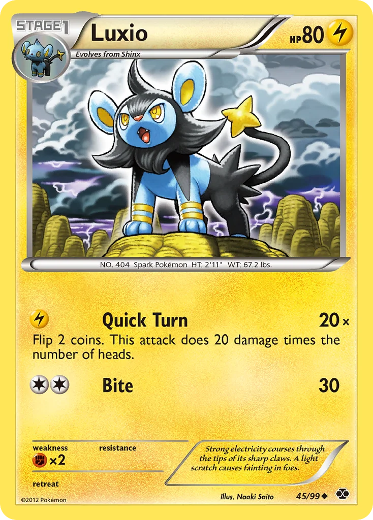 Luxio Pokemon card
