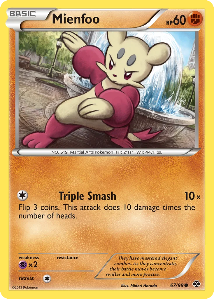 Mienfoo Pokemon card