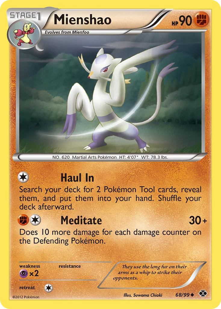 Mienshao Pokemon card