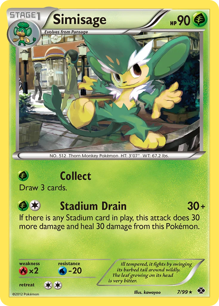 Simisage Pokemon card