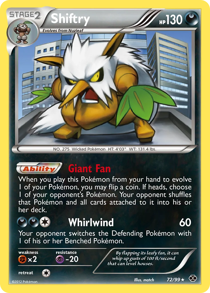 Shiftry Pokemon card