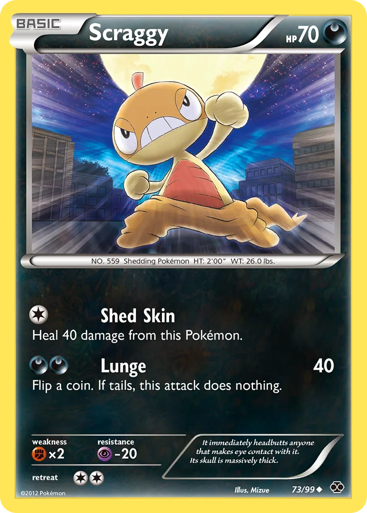 Scraggy Pokemon card