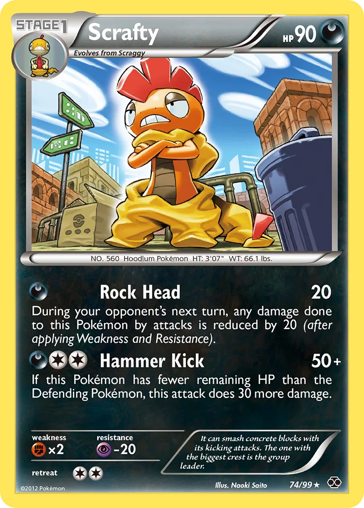 Scrafty Pokemon card