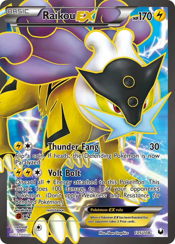 Raikou-EX Pokemon card