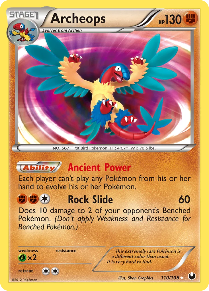Archeops Pokemon card
