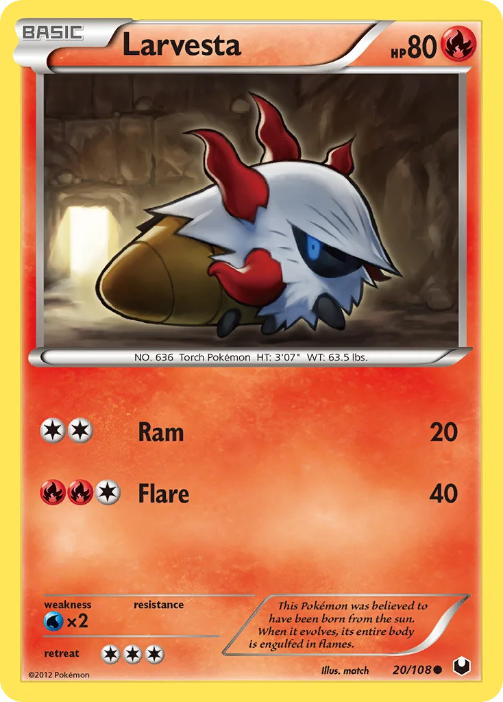 Larvesta Pokemon card