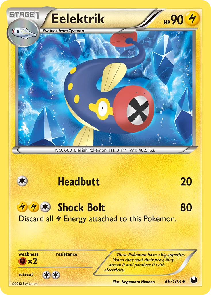 Eelektrik Pokemon card