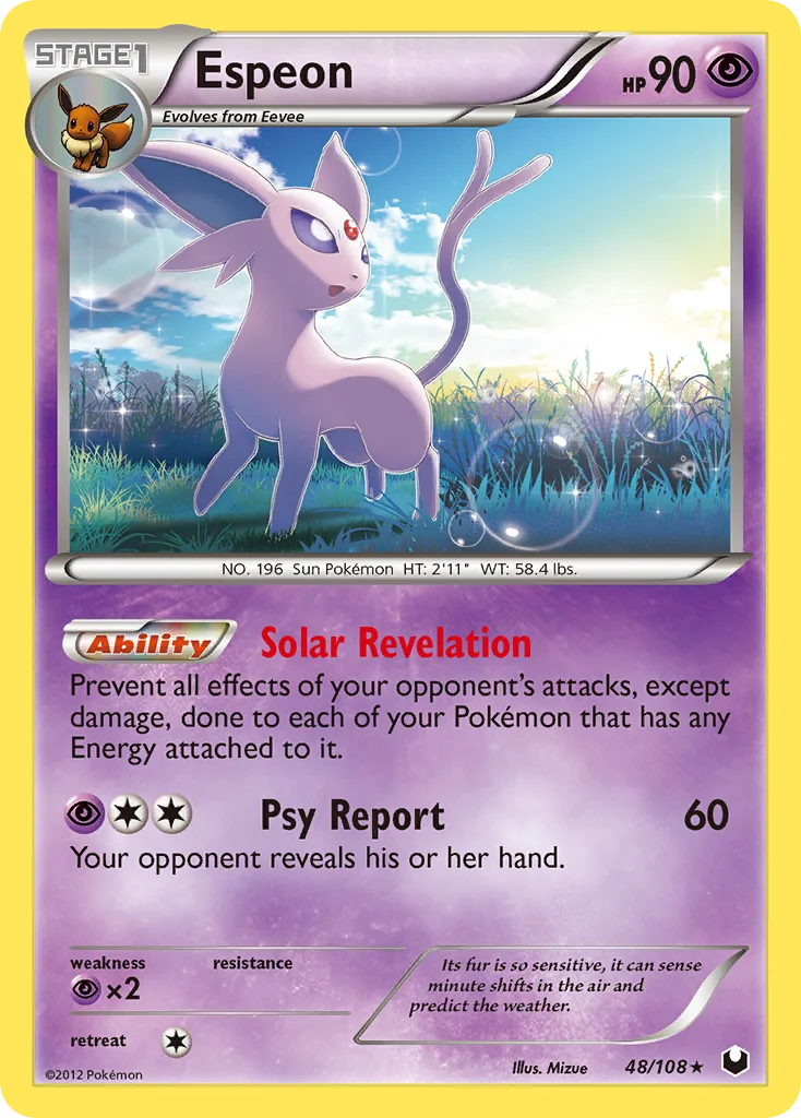 Espeon Pokemon card