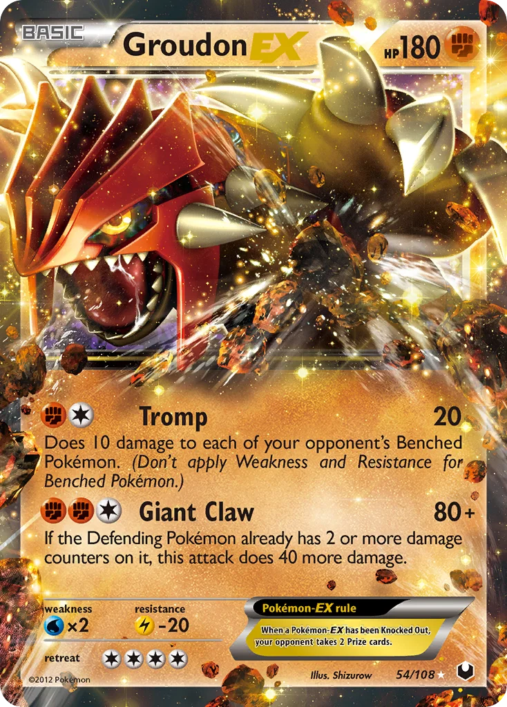Groudon-EX Pokemon card