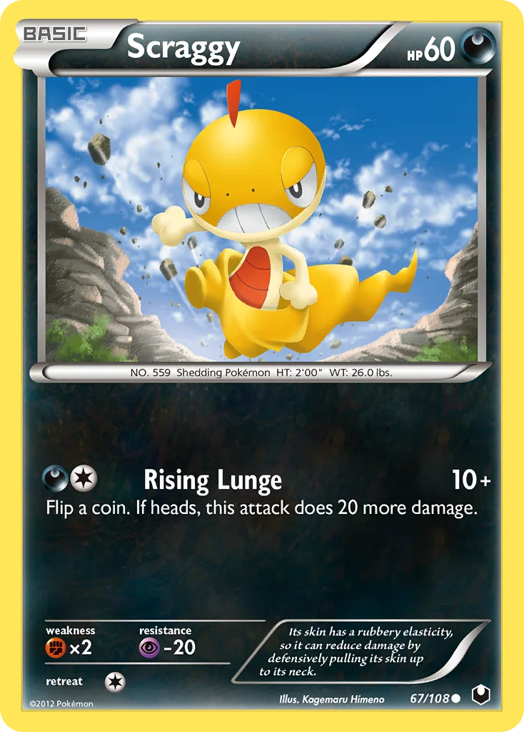 Scraggy Pokemon card