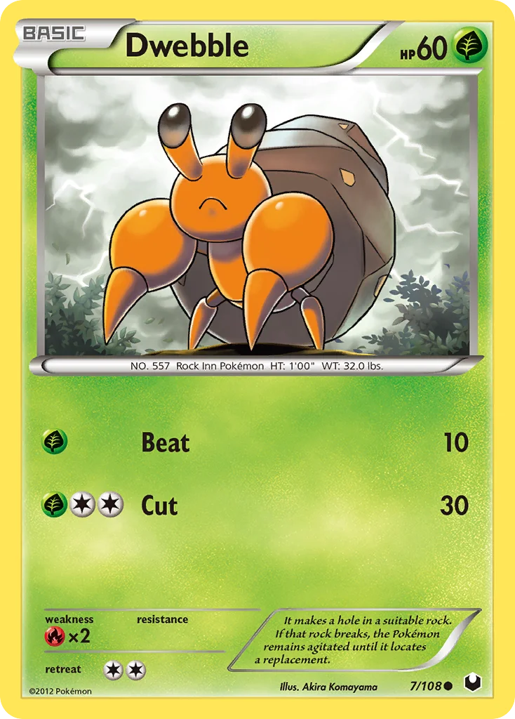 Dwebble Pokemon card