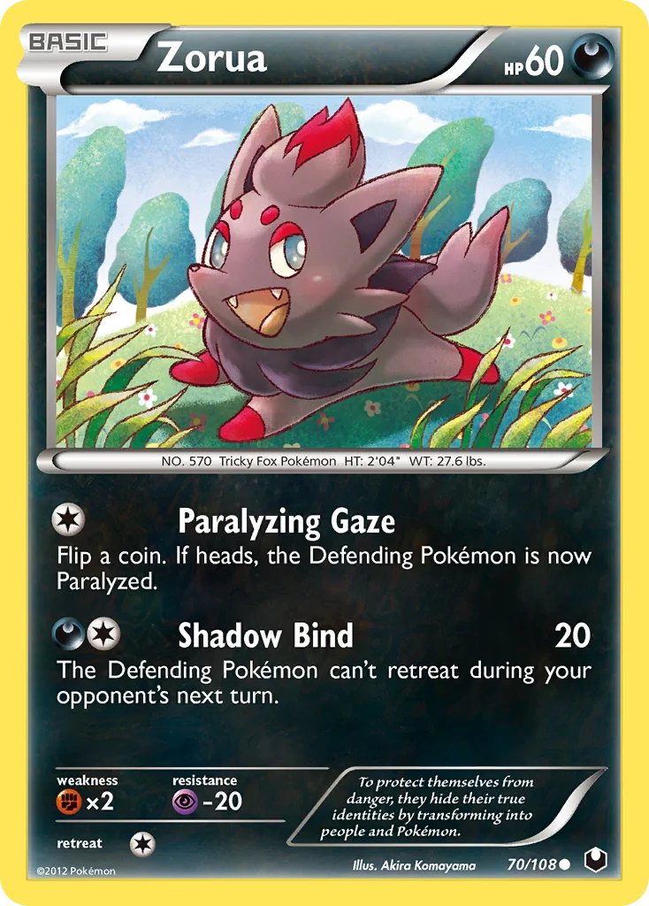 Zorua Pokemon card