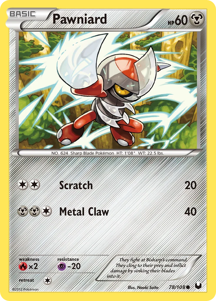 Pawniard Pokemon card