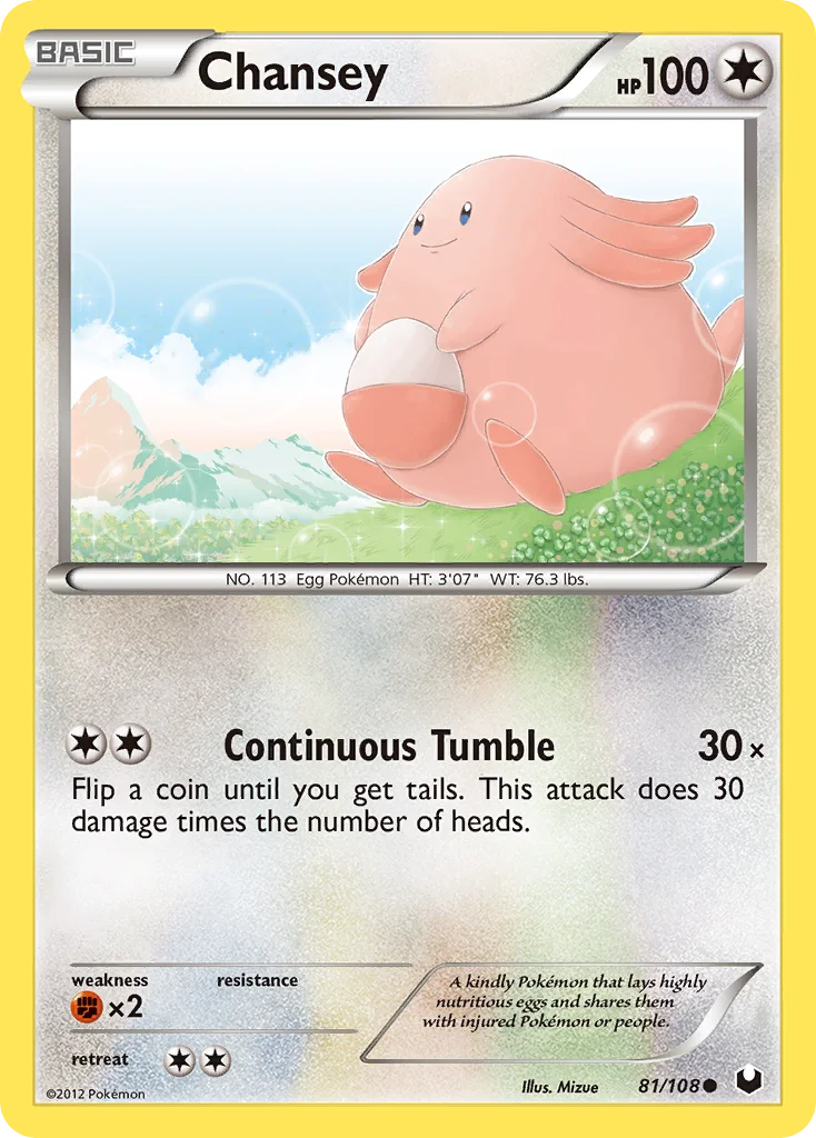 Chansey Pokemon card