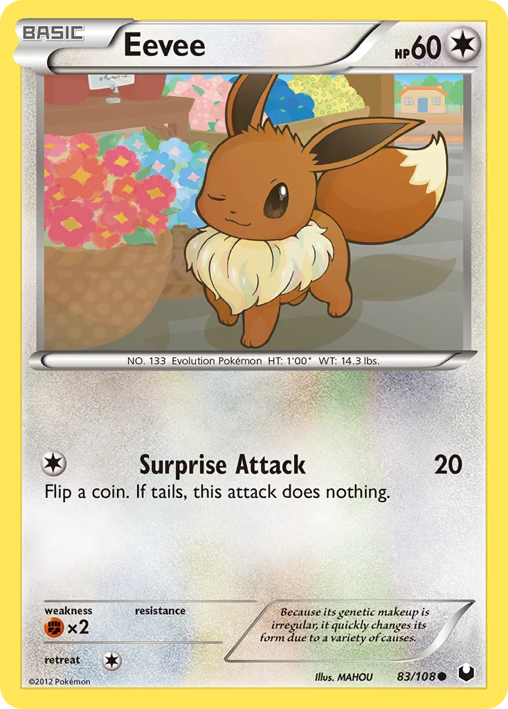 Eevee Pokemon card