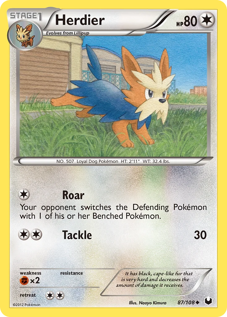 Herdier Pokemon card
