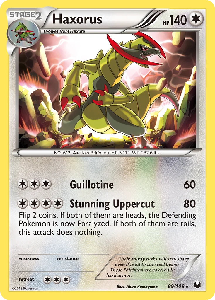 Haxorus Pokemon card
