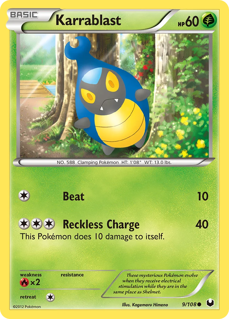 Karrablast Pokemon card