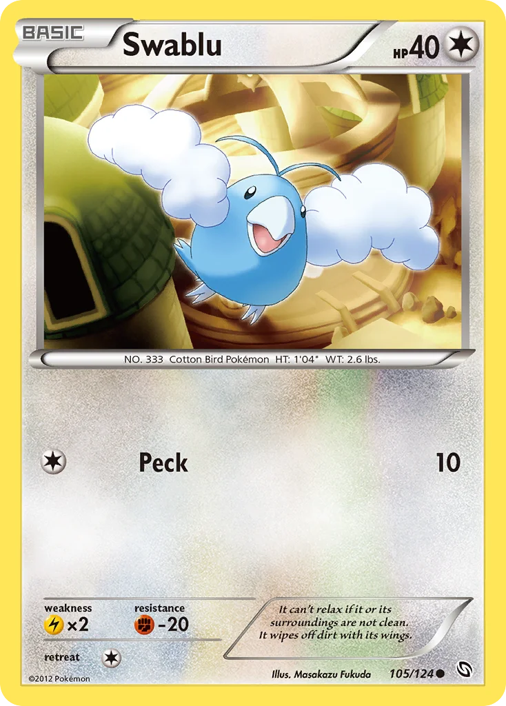 Swablu Pokemon card