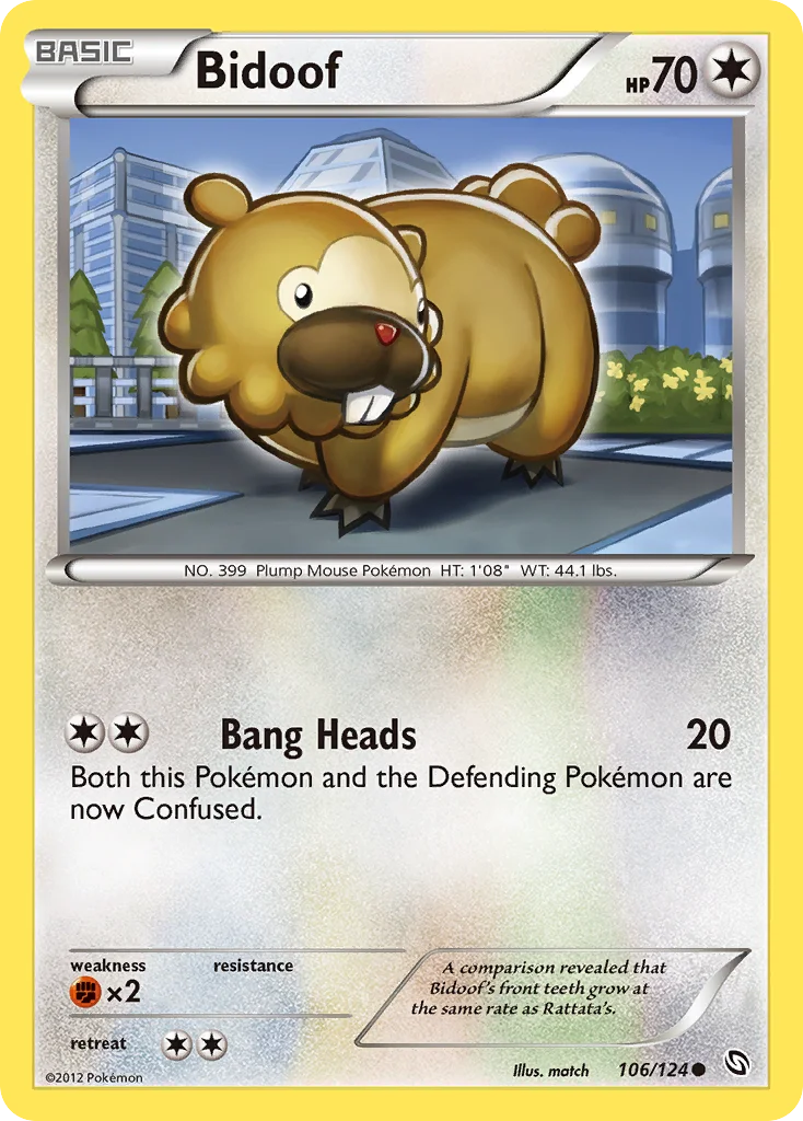 Bidoof Pokemon card