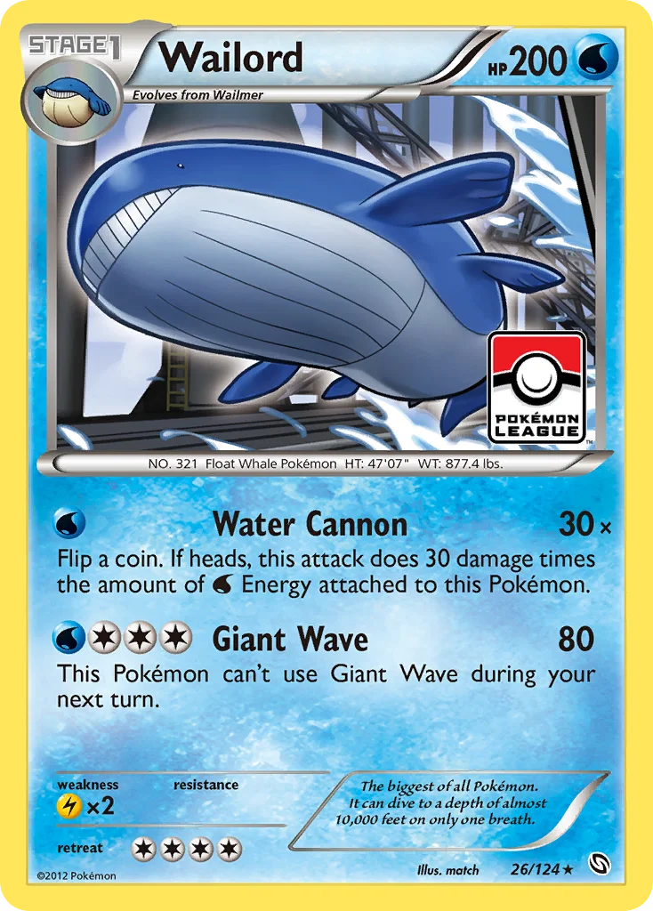 Wailord Pokemon card