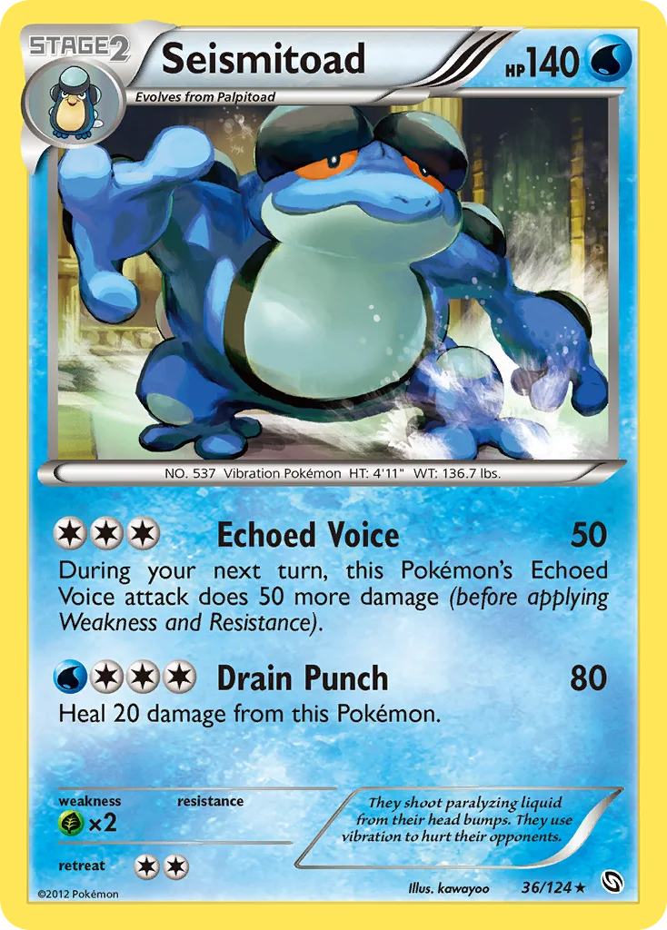 Seismitoad Pokemon card