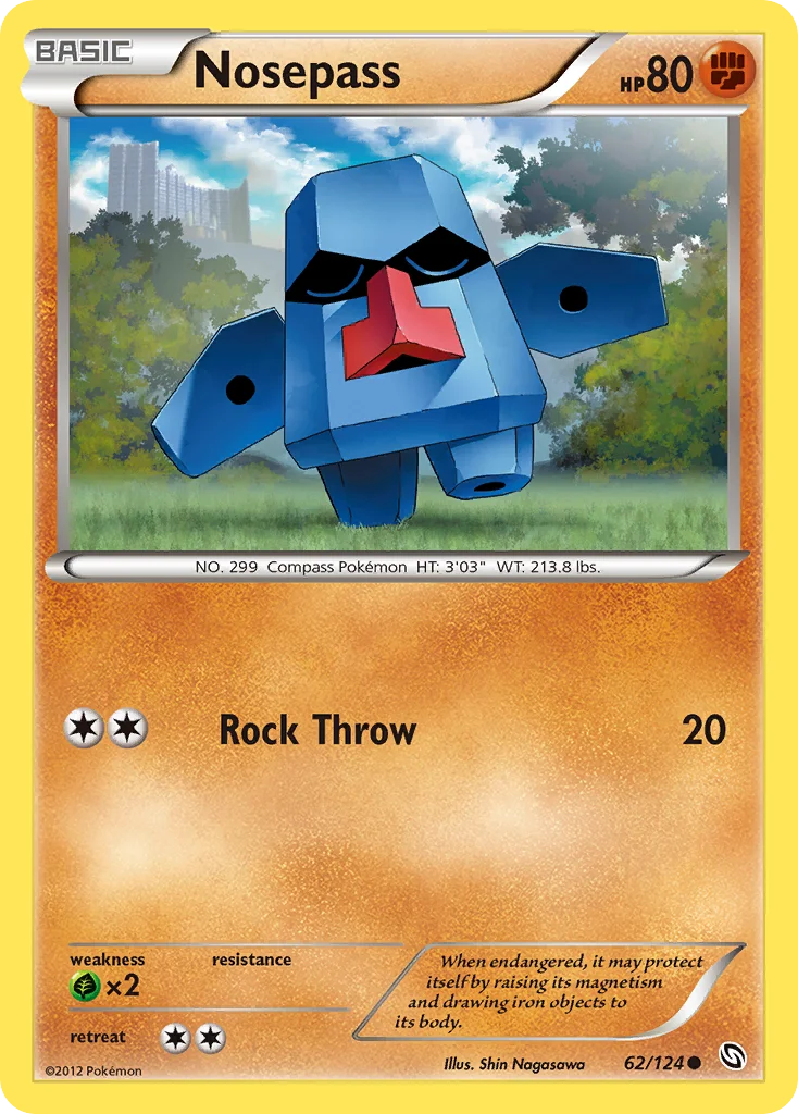 Nosepass Pokemon card