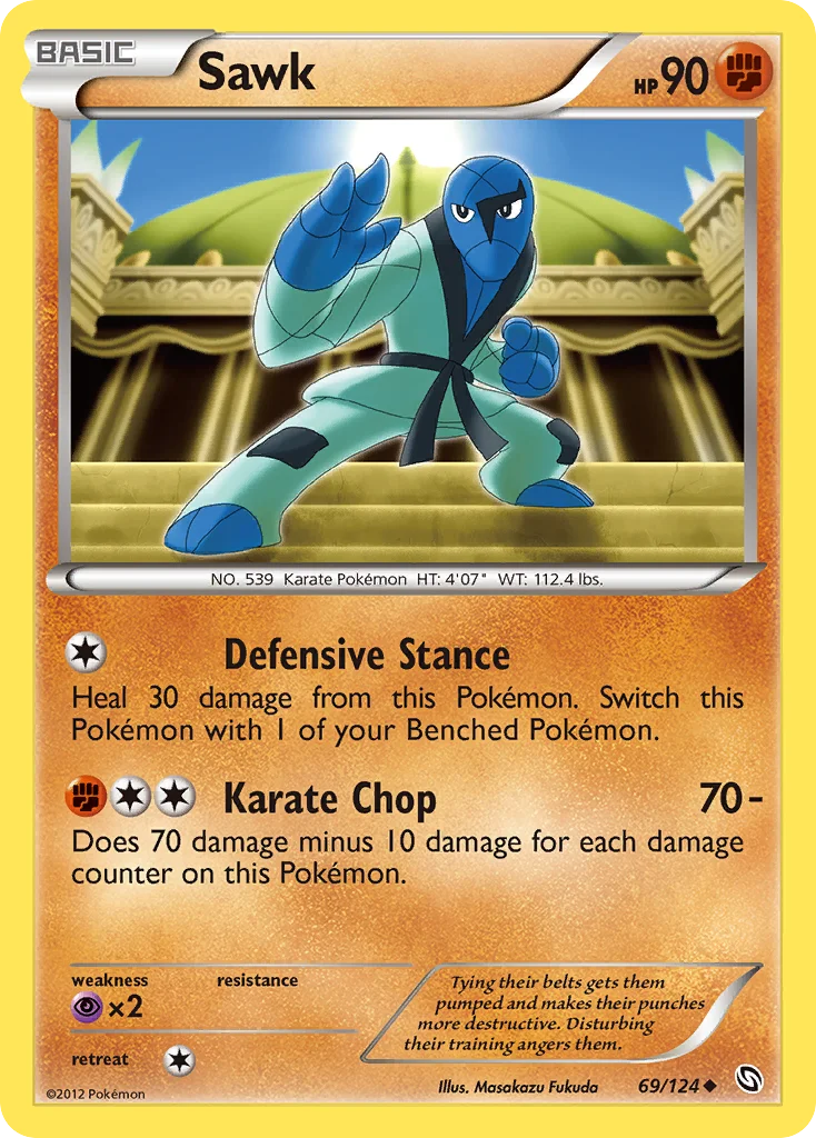 Sawk Pokemon card