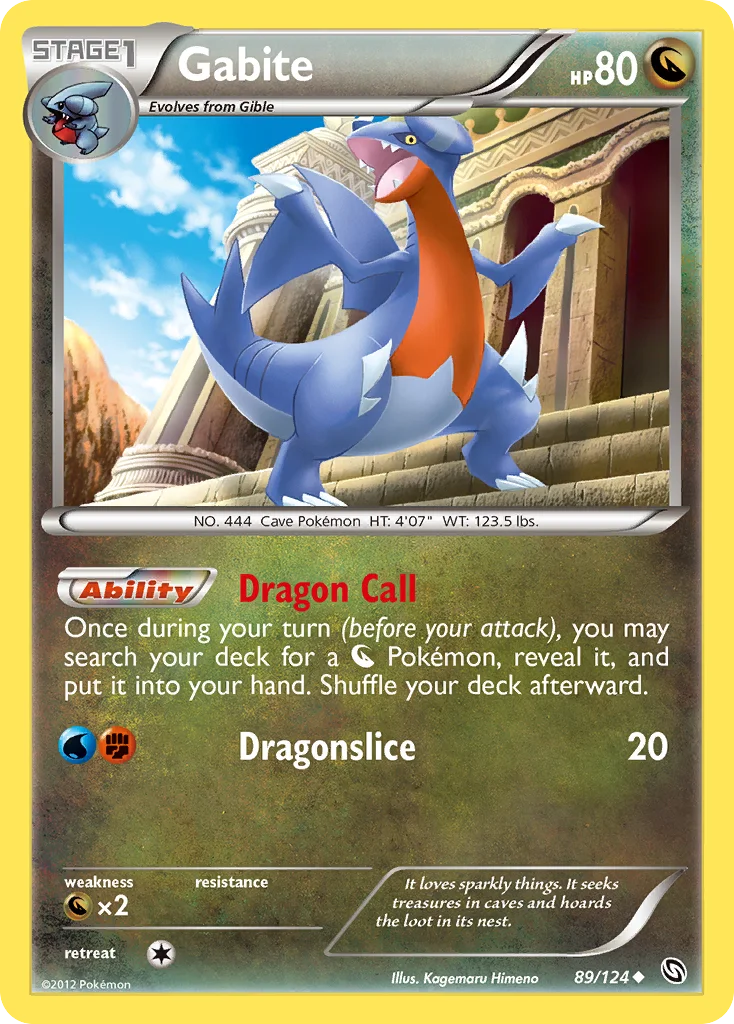 Gabite Pokemon card
