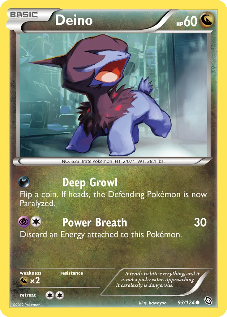 Deino Pokemon card