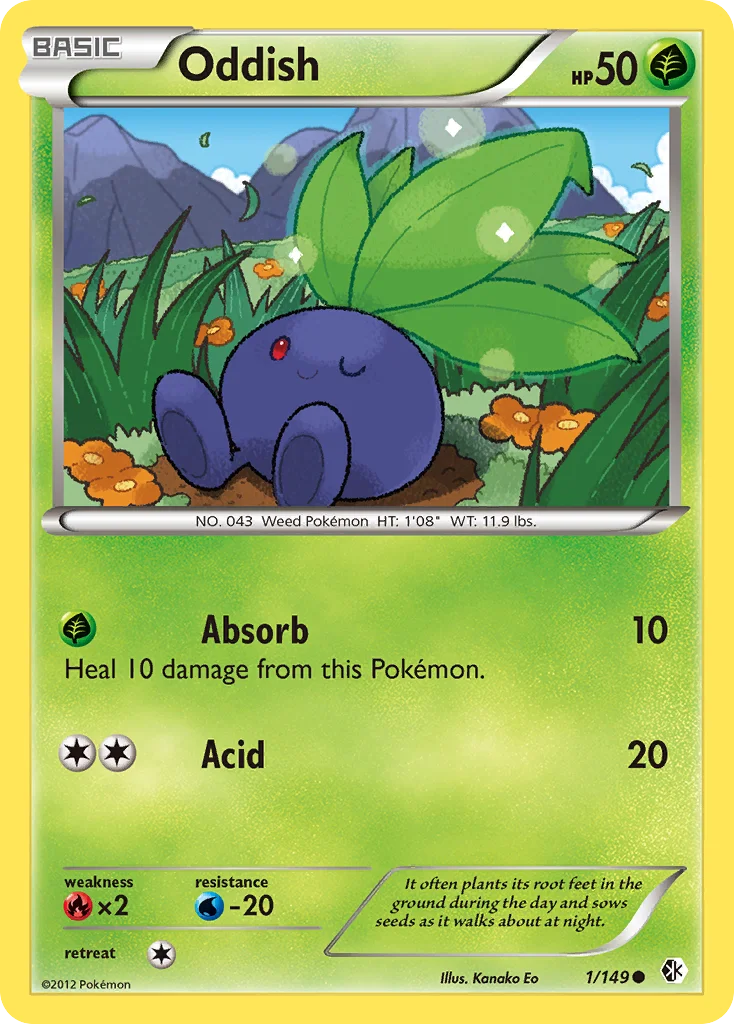 Oddish Pokemon card