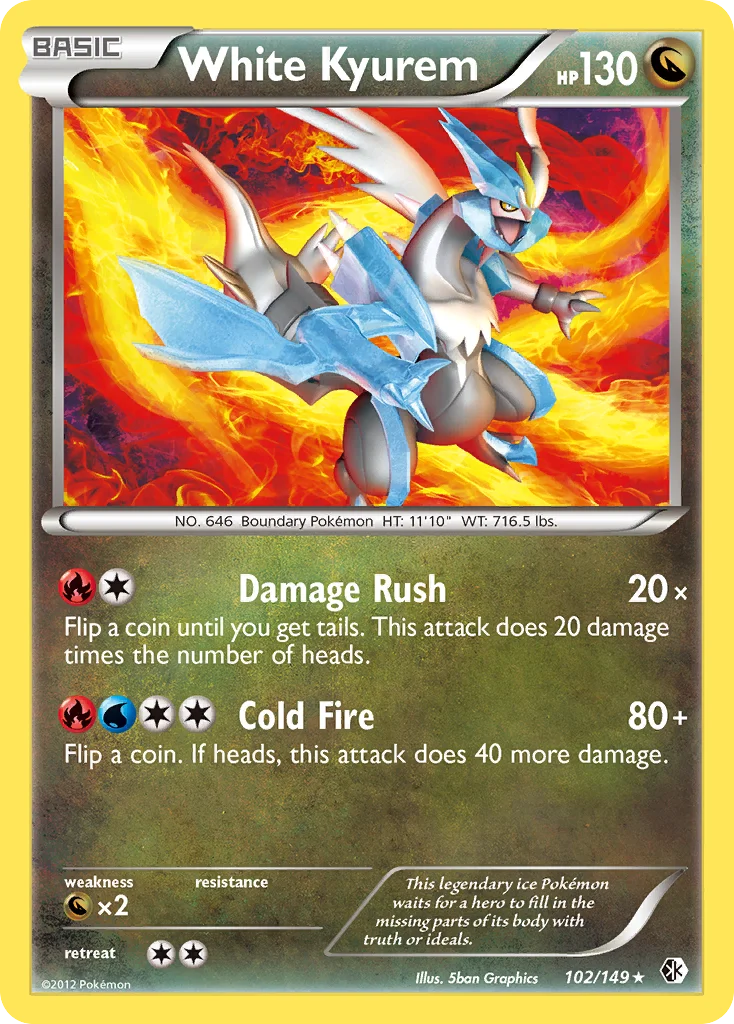 White Kyurem Pokemon card