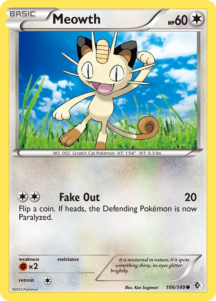 Meowth Pokemon card