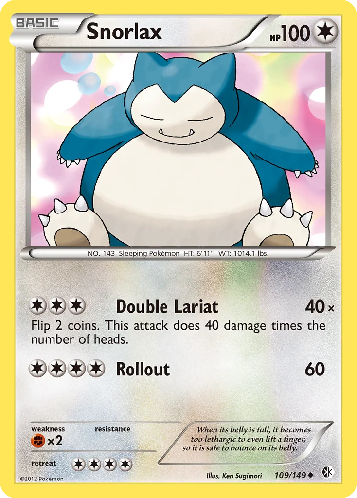 Snorlax Pokemon card