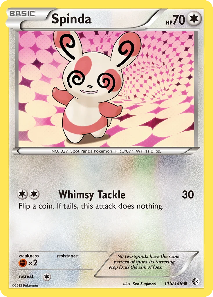 Spinda Pokemon card