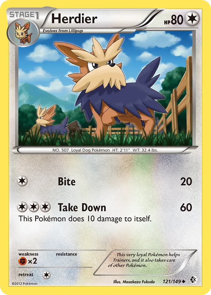 Herdier Pokemon card