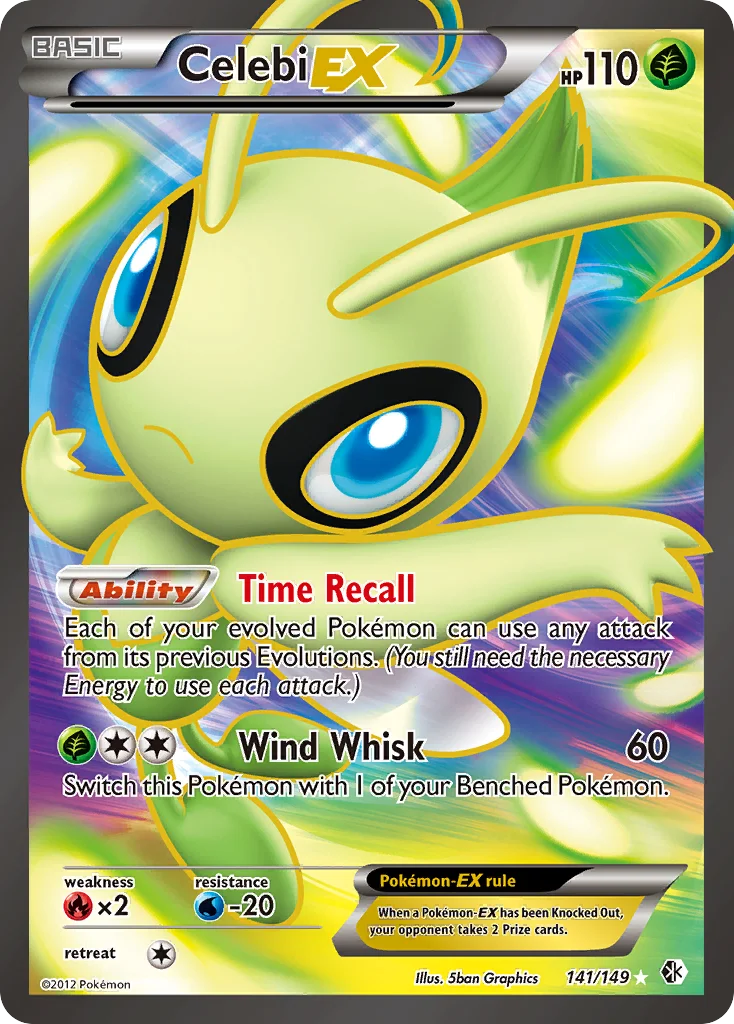 Celebi-EX Pokemon card