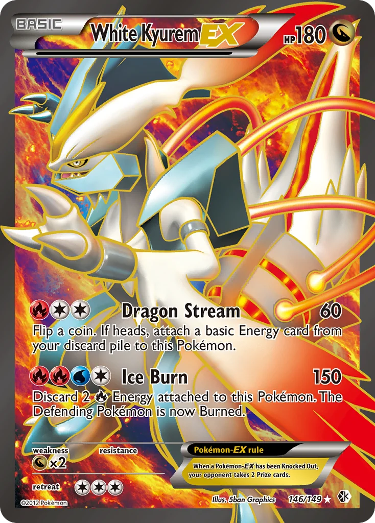 White Kyurem-EX Pokemon card