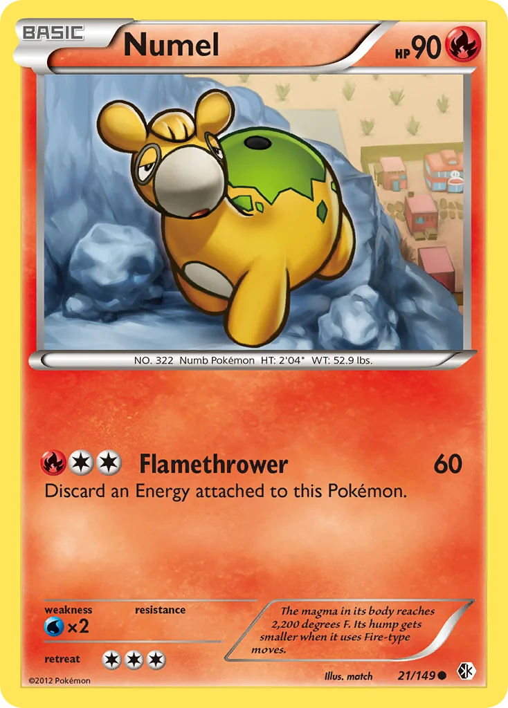 Numel Pokemon card