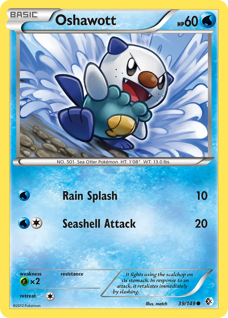 Oshawott Pokemon card