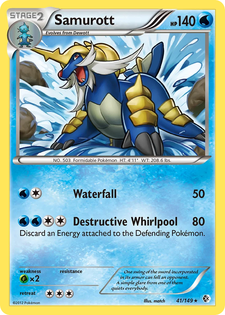 Samurott Pokemon card