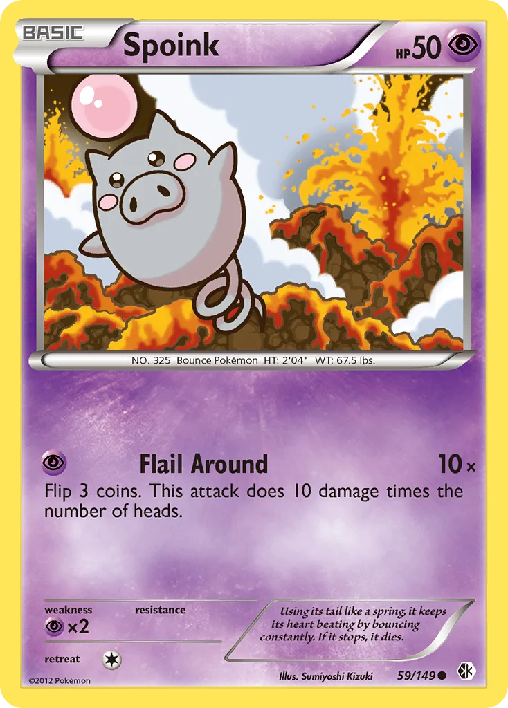 Spoink Pokemon card